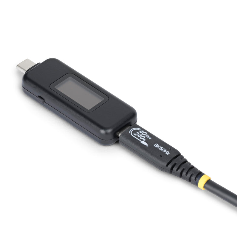 [Australia - AusPower] - StarTech.com USB-C Power Tester, Digital Multimeter, Bi-Directional Voltage and Current Meter, 240W PD EPR, Cable/Port Tester 