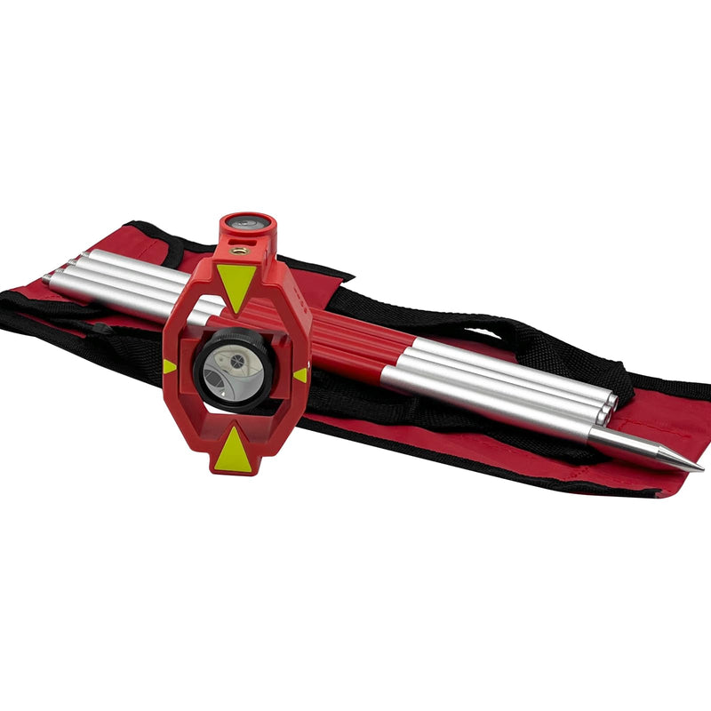 [Australia - AusPower] - Surveying Prism Pole Mini Prism Pole for Total Station with Extendable Aluminum Pole 25.4mm Diameter Offset 17.5mm GMP111 Prism Surveying Kit (17.5mm) 