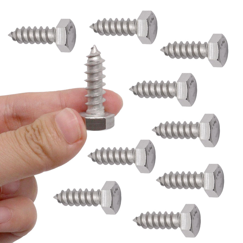[Australia - AusPower] - 5/16" X 1" Hex Lag Screws, 304 Stainless Steel Lag Screws Bolts for Wood (20pcs) 20 5/16" X 1" 