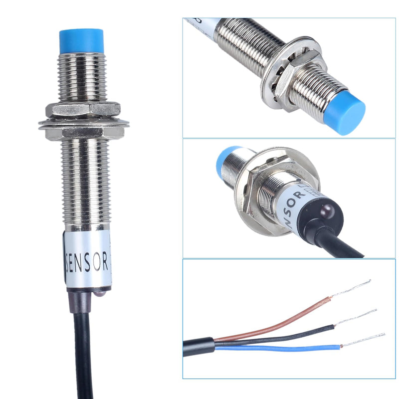 [Australia - AusPower] - 2Pcs M12 Proximity Switch Inductive Proximity Sensor Detection Switch Approach Sensor Switch PNP NO DC 6V-36V 4mm Detecting Distance JJ12A3-4-Z/BY PNP-NO 2Pcs 
