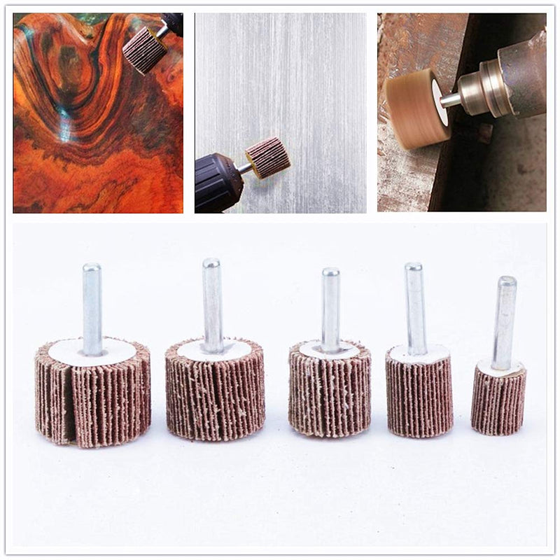 [Australia - AusPower] - FEIHU Pack of 25 Lamellar Sanders, Sanding Heads, Fan Sander Set Diameter 25 x 25 x 6 mm. The Sanding Disc is Suitable for Cleaning Rust/Weld Burrs. Suitable for All Electrical/Rotary Tools, Grit 80 25x25x6mm 