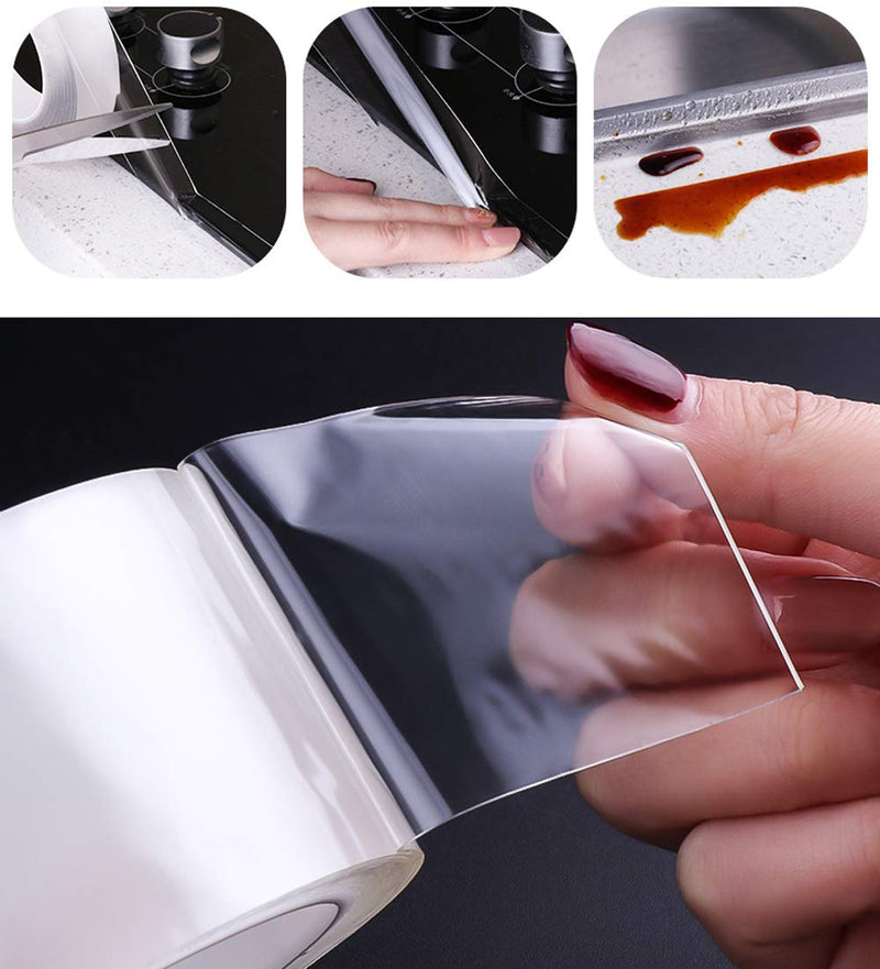 [Australia - AusPower] - LLPT Caulk Tape Clear 1.2 Inch x 33 Feet Extra Waterproof Heavy Duty Adhesive Caulking Strips for Sink Shower Bathtub Toilet Lavabo Kitchen (CT123) 1.2" Width 