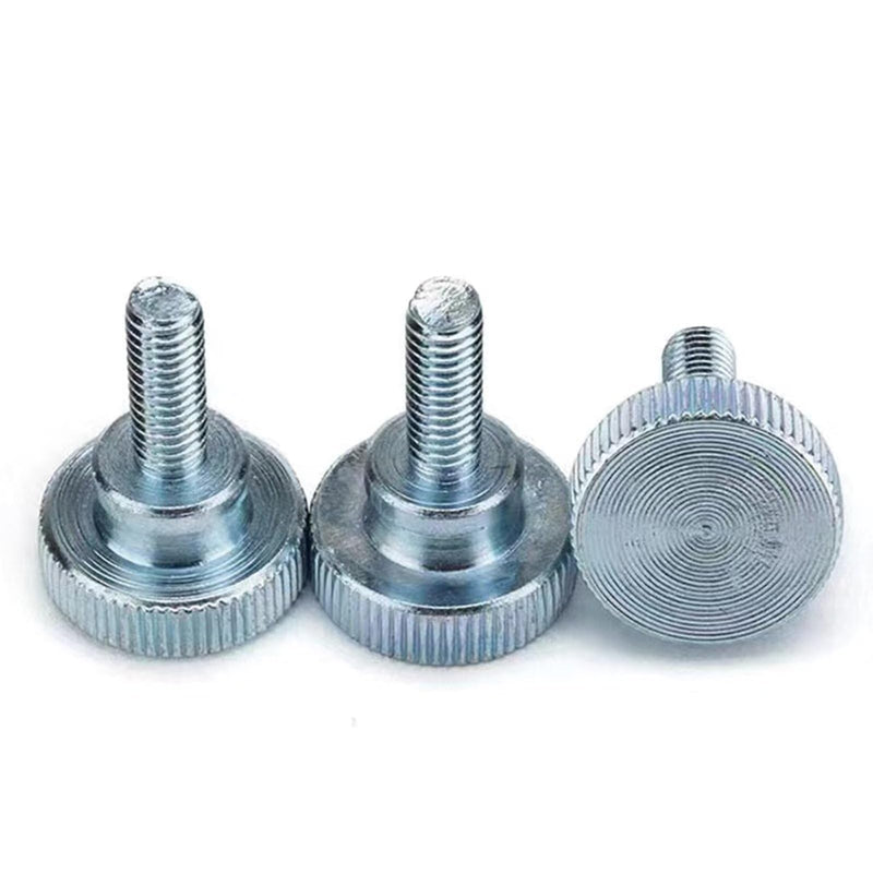 [Australia - AusPower] - M8-1.25 x 14mm Znic Plated Flat Knurled Head Fully Threaded Thumb Screws Bolts Fastener,Threaded Knurled Grip Knobs Thumb Screw,Vesa Screws, Monitor Mount Screws for TV and Monitor Mount,6 Pcs M8-1.25x14mm?6 Pcs? 