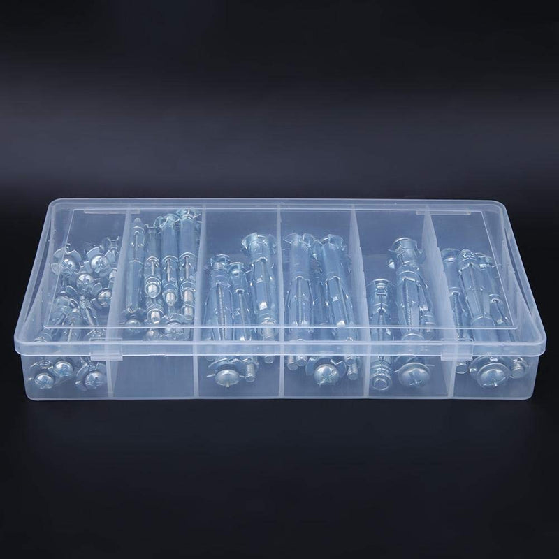 [Australia - AusPower] - Walfront 42PCS M4~M6 Stainless Steel External Hex Expansion Bolt Plasterboard Screw Combination Kit Hand Tool Accessory for Industry, Expansion Series 