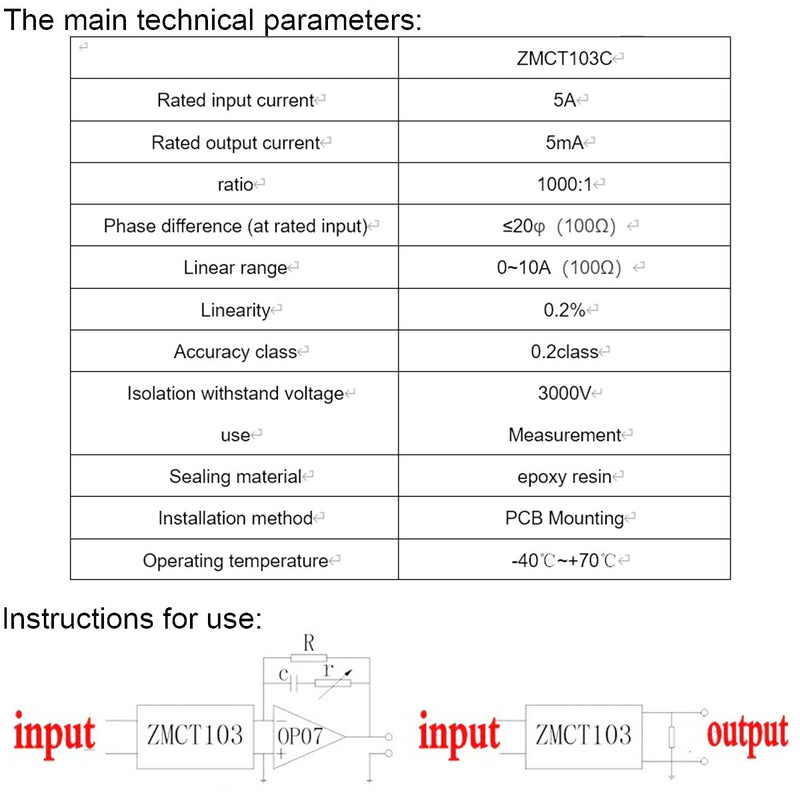 [Australia - AusPower] - DAOKI 5 pcs 5A Current Transformer ZMCT103C AC Sensor Single Phase Current Transformer Module Current Sensor AC Active Output Onboard Precision with Dupont Line for Arduino 5A/5mA 
