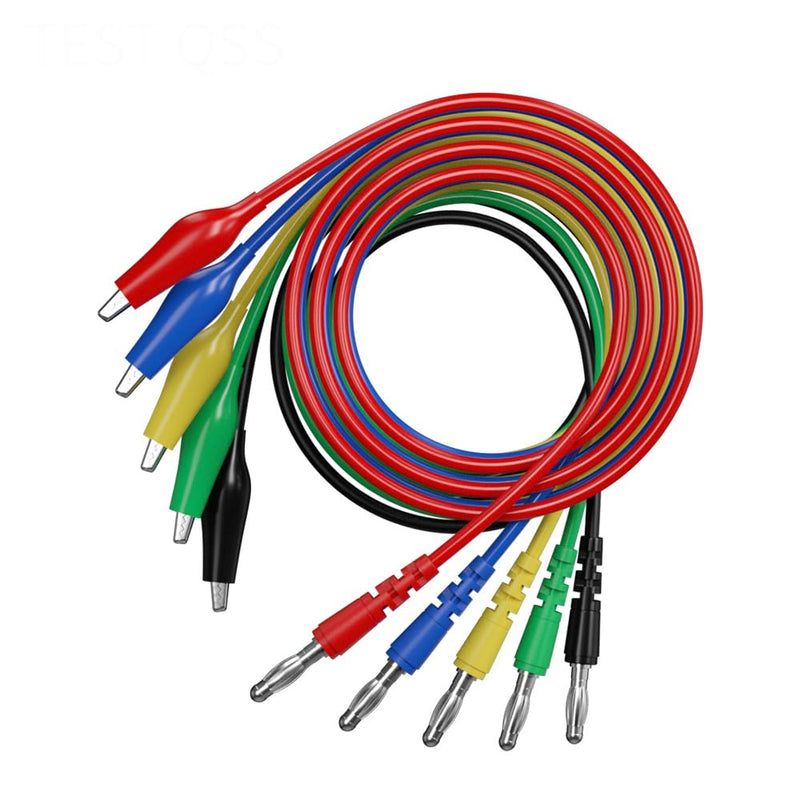 [Australia - AusPower] - Test Lead Kit 25pcs 4mm Banana Plug to Alligator Clip Test Leads Kit Test Probes Back Probe Kit for Multimeter Automotive Diagnostic Testing Tools Set 8008 25pcs-B 