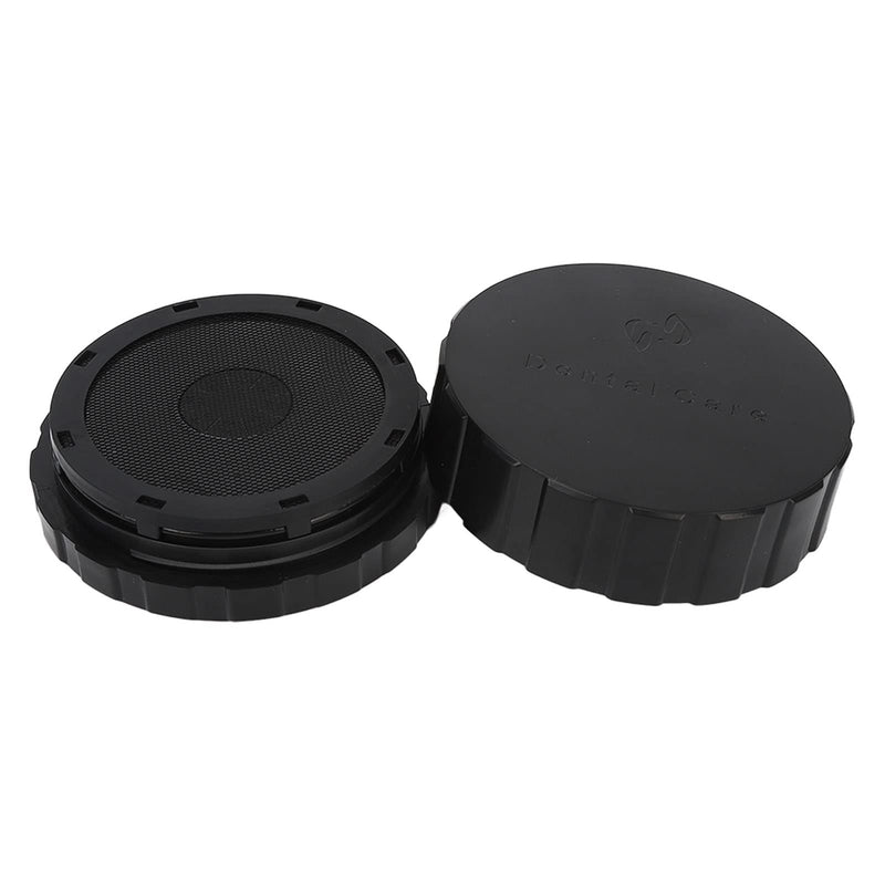 Veneer Box, Full Ceramic Veneer Processing Box, Portable and Reusable Denture Storage Box with Replacement Pad, Round Shape, Ultra Thin Mesh, Black