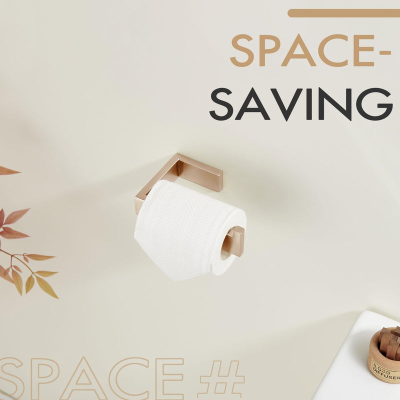 KOKOSIRI Toilet Paper Holder Wall Mount Tissue Paper Dispenser for Kitchen Bathroom Washroom Toilet Roll Holder Champagne Bronze Stainless Steel B2009CPG 1