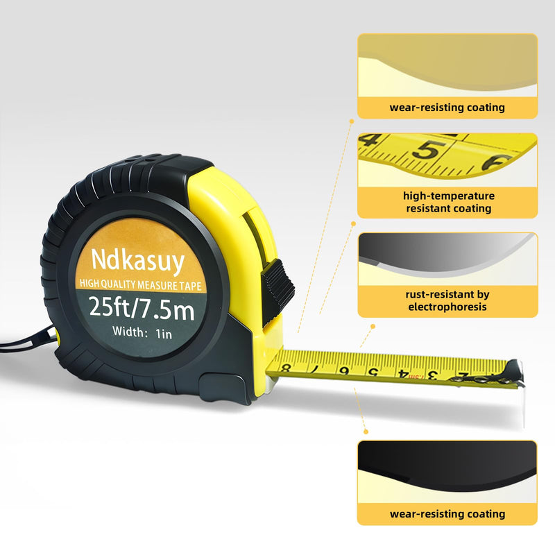 Tape Measure 25-Ft 12 Pack Set, Metric & Imperial Dual Markings