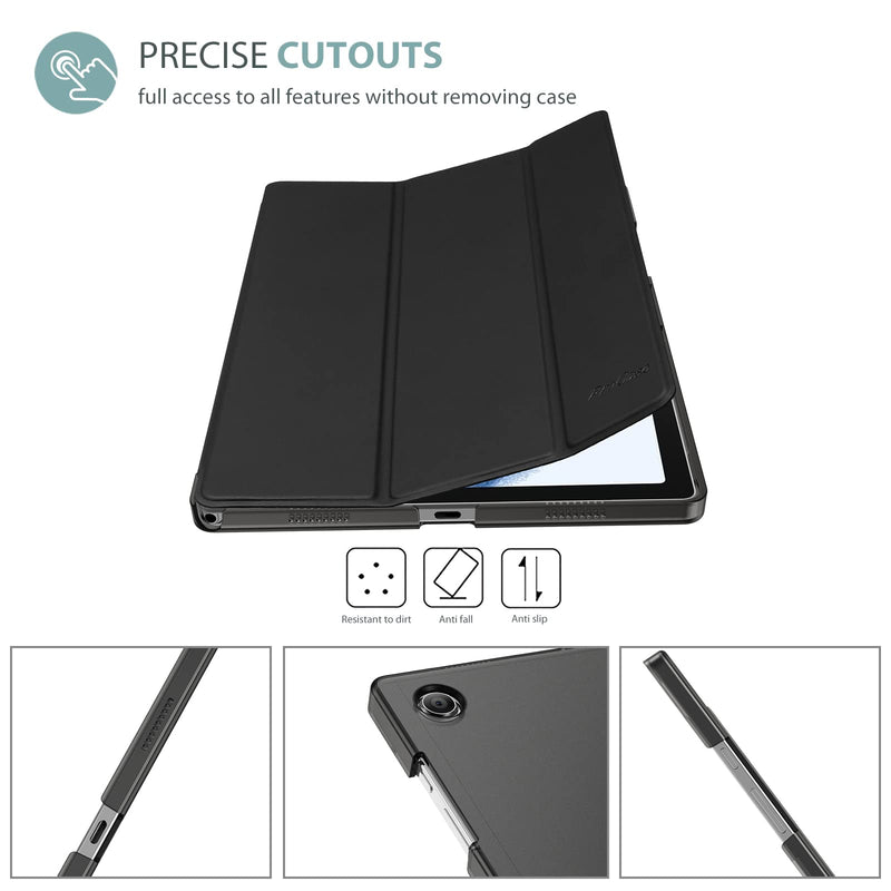 [Australia - AusPower] - Smart Case for Galaxy Tab A8 10.5, Slim Stand Hard Back Shell Protective Smart Cover Case for Galaxy Tab A8 10.5 Inch 2022 SM-X200 X205 X207 -Black Black 