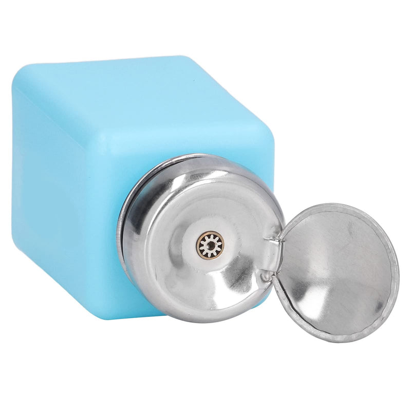 [Australia - AusPower] - gernie 200ML Push Down Alcohol Dispenser Pump Bottle Methanol Container ESD Safe Antistatic Solvent Dispenser with Stainless Steel Press Head for Acetone IPA Solvent (BLUE) Blue 