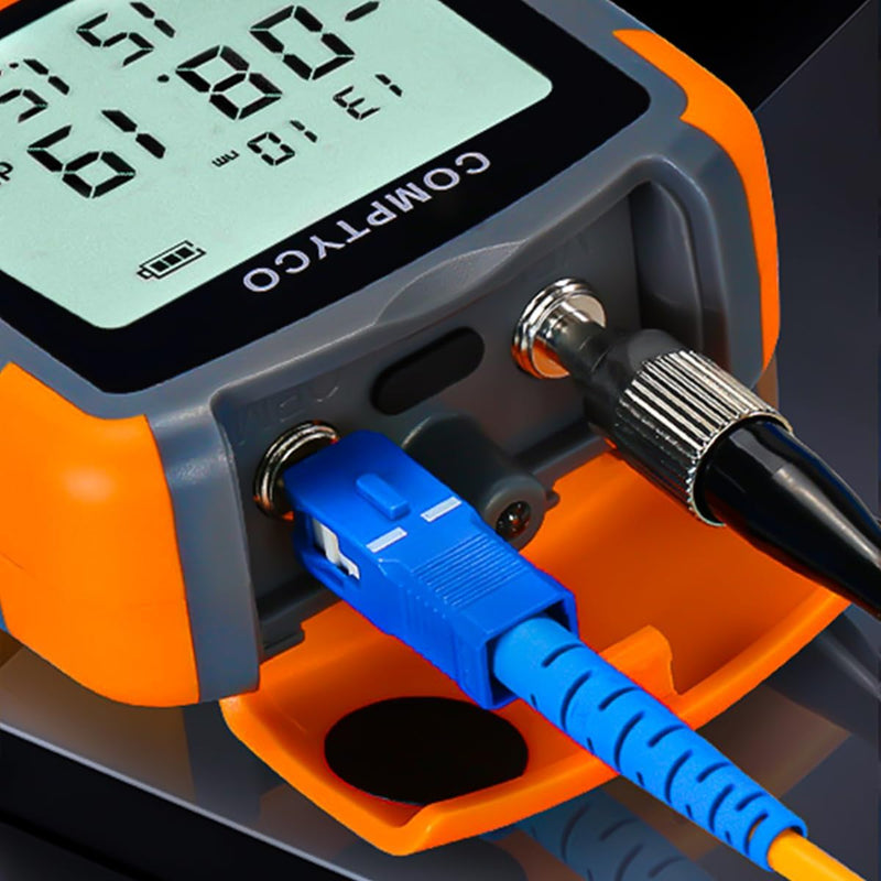 [Australia - AusPower] - POFET Fiber Optic Cable Tester Portable Fiber Optic Power Meter FC/SC/ST Universal Interface Fiber Tester Built-in Visual 2MW Error Locator (OPM&VFL) 