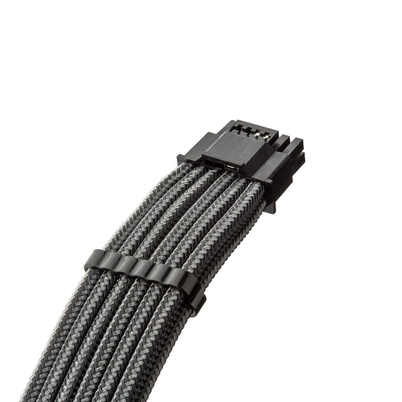 CableMod Universal Pro ModMesh Sleeved 12V-2x6 12VHPWR 90° StealthSense Direct PCIe Cable (Variant B, Carbon) Variant B