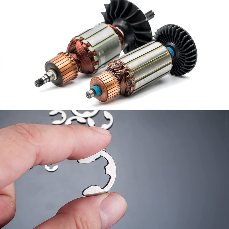[Australia - AusPower] - 200 Pcs E-Clip Circlip External Retaining Rings, Stainless Steel E-Clips Assortment Kit, 10 Sizes External Circlip Snap Rings Retaining Clips Set - M1.5/M2/M3/M4/M5/M6/M7/M8/M9/M10 