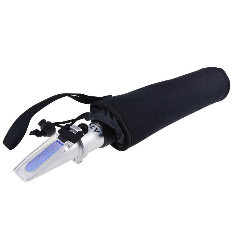 [Australia - AusPower] - Portable Clinical Refractometer with ATC for Urine Specific Gravity RI Measurement of Pet Dog Cat 1.000-1.060RI and Blood Serum Protein 2-14g/dl, Free Pipettes 