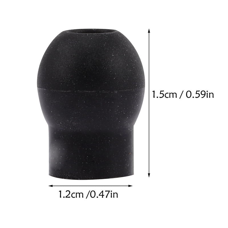 [Australia - AusPower] - Mobestech 4pcs Earplugs Ear Tips for Stethoscopes Stethoscope Accessories Stethoscope Replacement Earbud Stethoscope Replacement Ear Tips Stethoscope Ear Tips Replacement Ear Beans Gourd PVC 1.5x1.2cm Black 