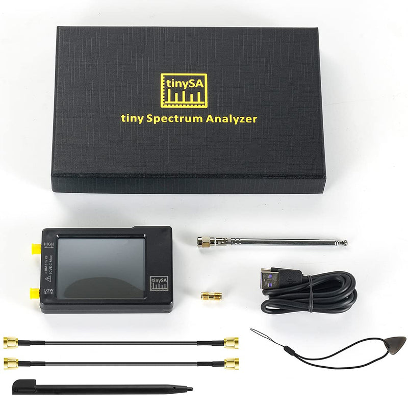 [Australia - AusPower] - AURSINC TinySA Spektrumanalysator Handheld, V0.3.1 2,8 Zoll Touchscreen, 2-in-1 Signalgenerator 100 kHz-960 MHz MF/HF/VHF UHF-Eingang, ESD-geschützte Funktion 