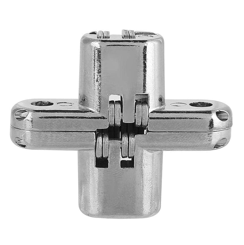 [Australia - AusPower] - 2pcs 180 Degree Hidden Hinges, Zinc Alloy Invisible Concealed Cross Door Hinge Easy Installation Furniture Cabinet Kit (XS) 