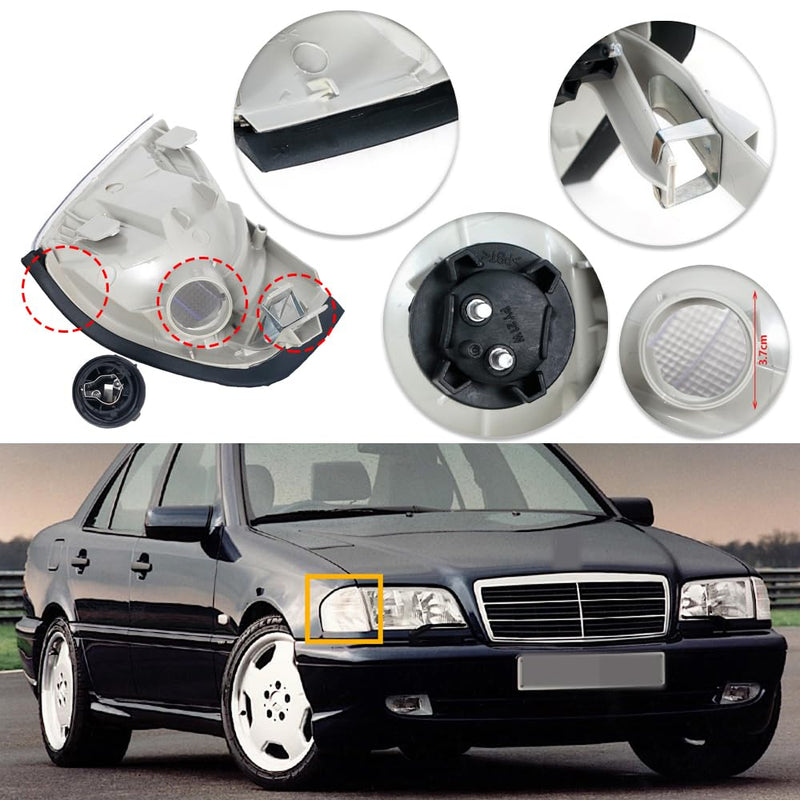 For Mercedes Benz C Class C220 1994-2000 Turn Signal Light Front Corner Fog Lights Lamp Left Right Pair