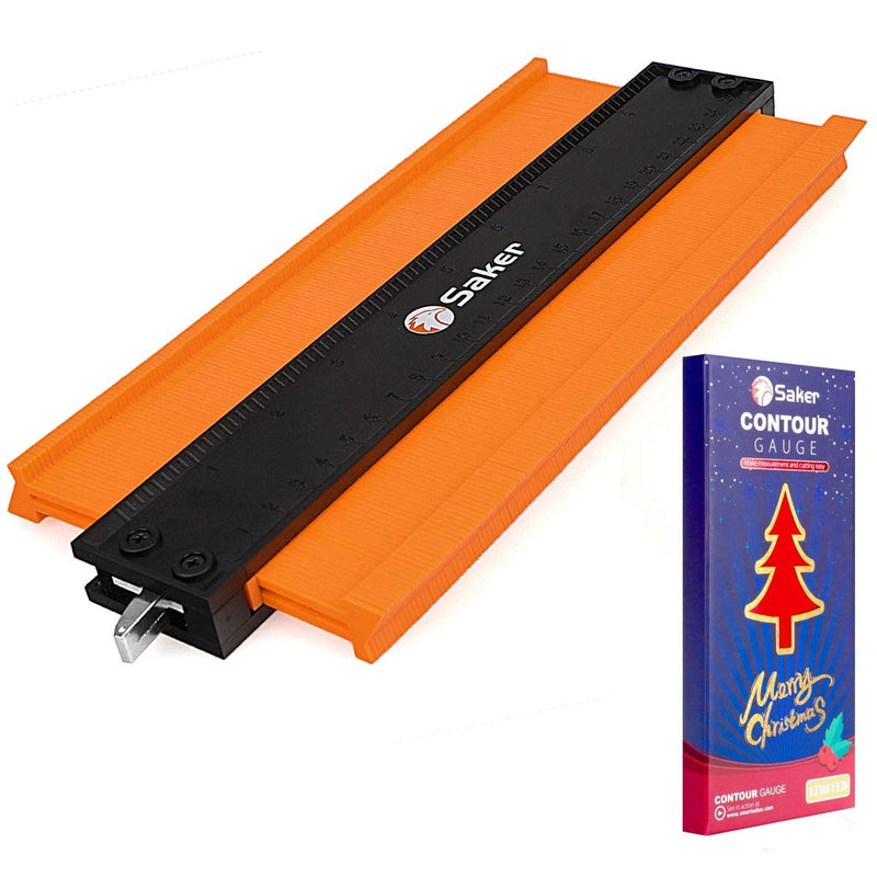 [Australia - AusPower] - Saker Miter Saw Protractor(Black)&Saker Contour Gauge (10 Inch Christmas Packaging) Profile Tool 