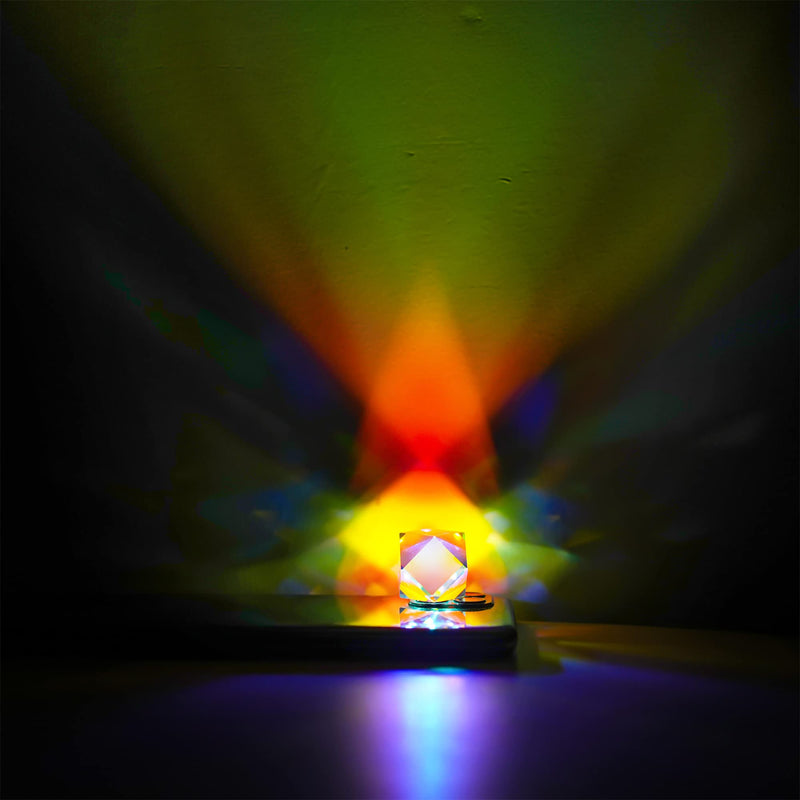 [Australia - AusPower] - Color Crystal Faceted Optical Prism Beam Splitter Light Refracting Photography Science Glass Prisms 