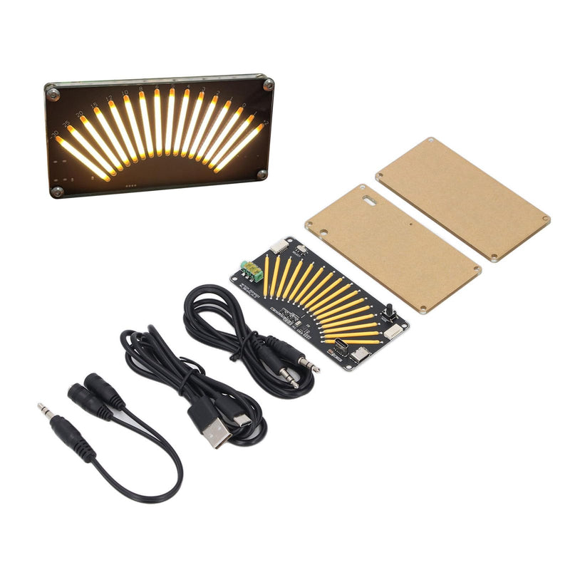 [Australia - AusPower] - Music Level Meter Board, 16 Bit Indicator Music Level Meter Stereo LED VU Meter Indicator with Adjustable Light Speed Control for Home Audio System 