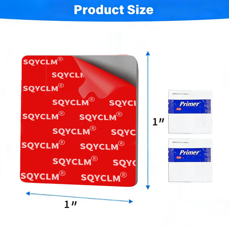 36Pcs 1" Square Heavy Duty Double-Sided Adhesive Pads, Heat Resistant & Waterproof, High Strength Mounting Tape for Automotive, Home, Outdoor Square 1''-36pcs