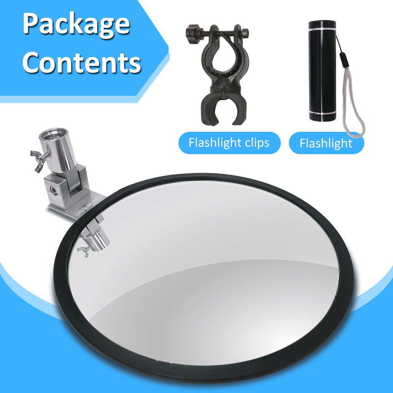 [Australia - AusPower] - Under Vehicle Inspection Security Mirror – Large Under Car Search Convex Mirror Couple to 3/4-in Threaded Poles for Check on Checkpoints, Airports, Hotels, Clubs, Police Sheriff and Milita Base. 