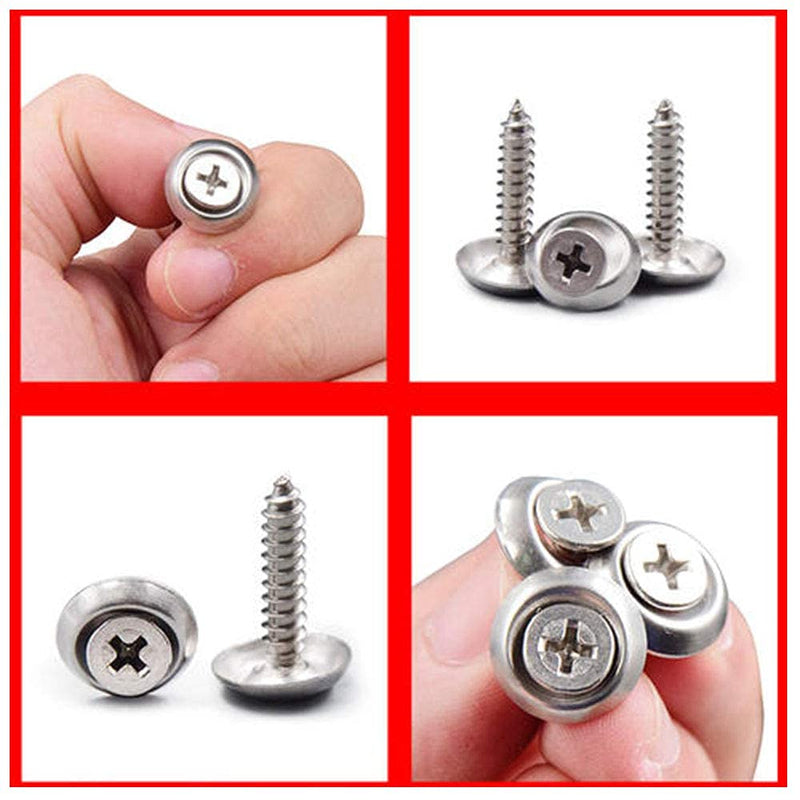 [Australia - AusPower] - 100pcs #8 304 Stainless Steel Countersunk Finishing Cup Washers Gasket Fasteners 