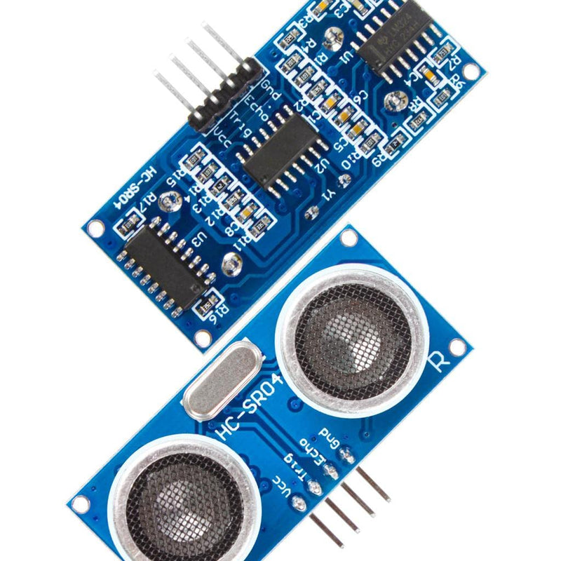 [Australia - AusPower] - 8pcs Ultrasonic Sensor Module HC-SR04 with 4pcs Mounting Bracket Distance Sensor Compatible with Arduino Kit, for Mega2560, Robot, Duemilanove (8) 8 