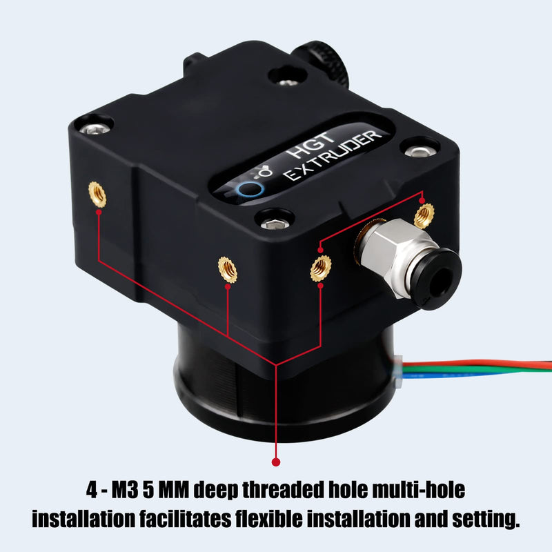 Update Universal Super Light HGT Extruder w/ NEMA14 36MM Stepper Motor Hardened Steel Dual Gears Bowden Direct Drive for Ender 3 V2 PRO 5 Plus CR10 CR10S CR6 SE 3D Printer