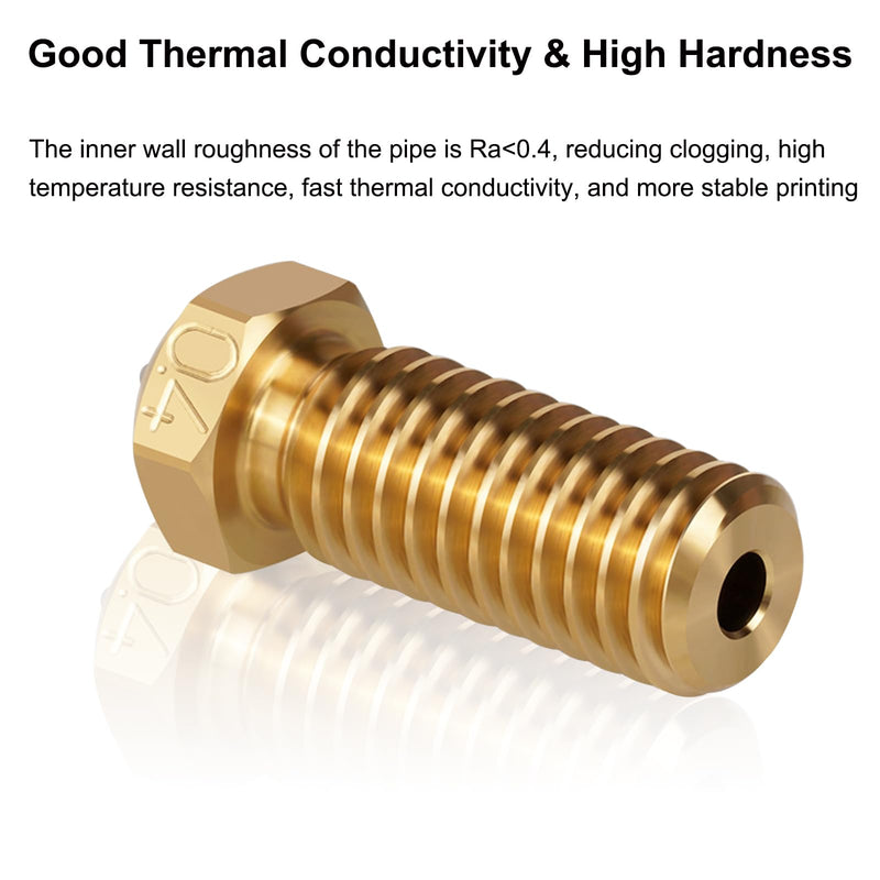 [Australia - AusPower] - 10PCS 0.4mm Brass Nozzles for QIDI X-Max 3, 3D Printer Parts Extruder Hotends Nozzles Kit for QIDI X-Max 3/X-Plus 3/X-SMART3/Q1 Pro 10PCS Brass Nozzle 
