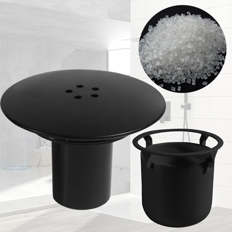 [Australia - AusPower] - ANBOO Shower Drain Black 90mm/115mm Universal Chrome Plated Replacement Shower Drain Quick Flow 