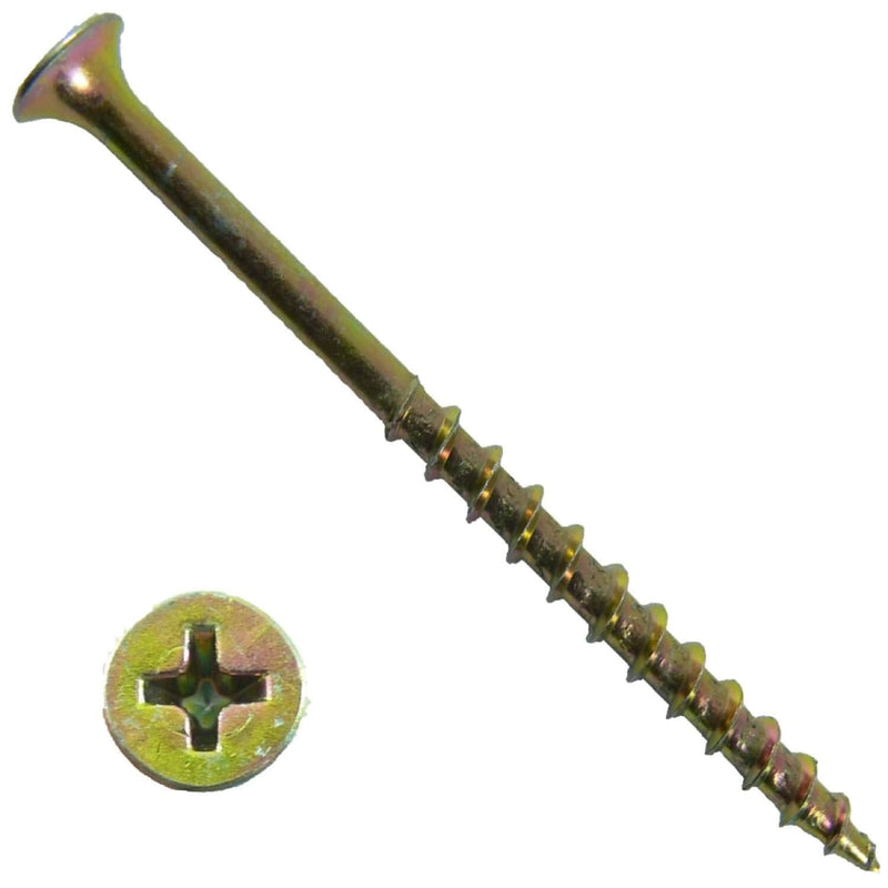 [Australia - AusPower] - DRYWALL Screws: YELLOW ZINC #8 x 3" (12.5 OUNCES ~71 Screws) COARSE THREAD Drywall Screws (sheetrock Screws) for gypsum board, sheetrock, plasterboard. Low cost, all purpose wood Screws #8 x 3" 12.5 OUNCES ~71 Screws 