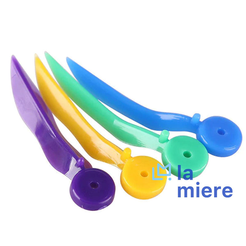 [Australia - AusPower] - 4Boxes Diastema Wedges, Disposable Plastic Poly-Wedges Dental Fixing Wedge with Hole, Included: L, M, S, Super Small Mix 