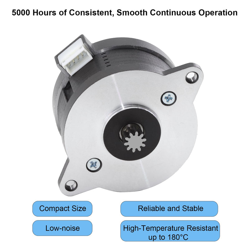 NEMA 14 36mm Pancake Stepper Motor for 3D Printer, 10Teeth Extruder Circular Stepper Motors, 2-Phase 4-Wire 100mN・m Compatible with Voron 2.4/Trident/Switchwire & Galileo Extruder,