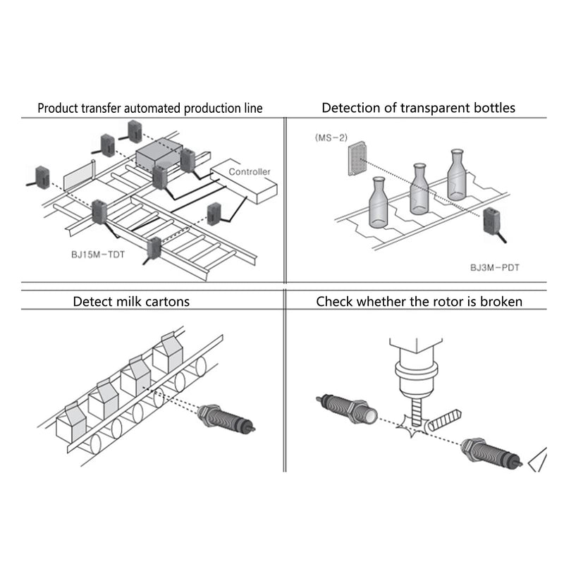 [Australia - AusPower] - Photoelectric Switch Diffuse Reflection Sensor 3 Meters Detection Distance with Screw Pack for Automatic Equipment 