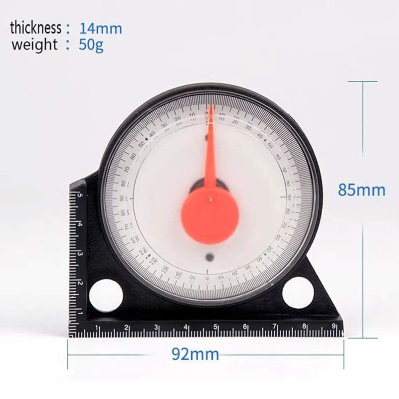 [Australia - AusPower] - Inclinometer, Mini Inclinometer Gauge, Multifunctional Plastic Inclinometer Angle Finder Level Meter for Construction Pipe Stairs Measurement 