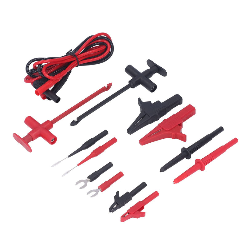 [Australia - AusPower] - Multimeter Test Leads Kit, Brass PVC PA Clip Test Clip Probe Banana Plug Testing Cable 