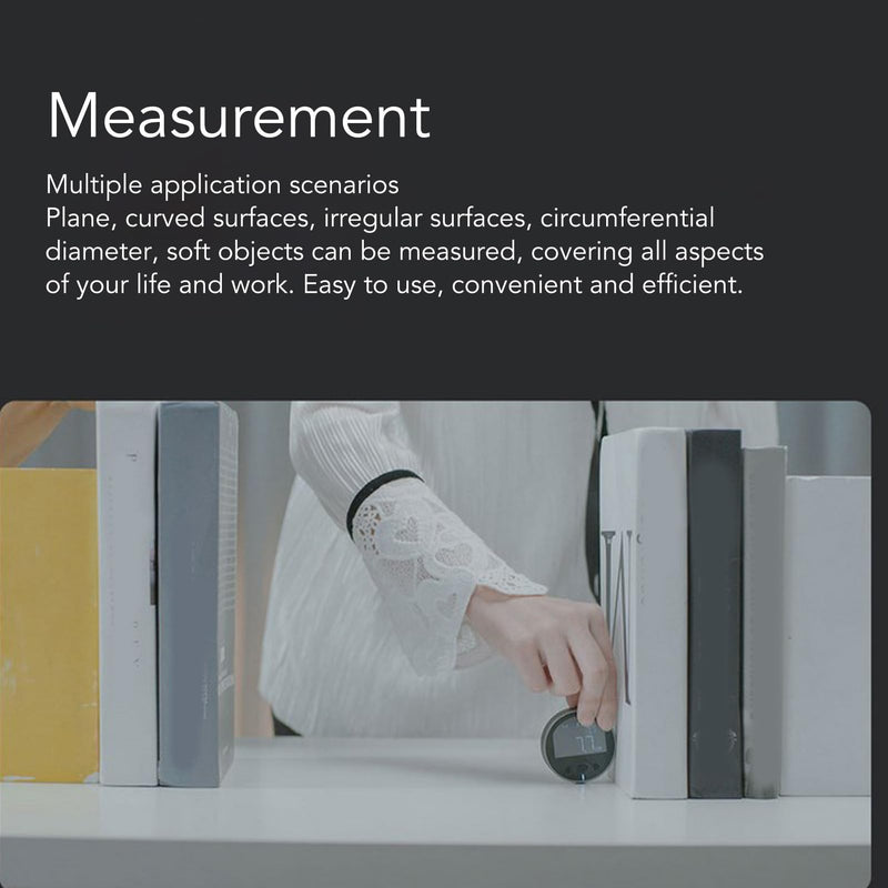 [Australia - AusPower] - Electronic Digital Tape Measure, 328ft LCD Display Rechargeable Rolling Measuring Tool, Versatile and High Accuracy, for Work, Construction, Body, Sewing 