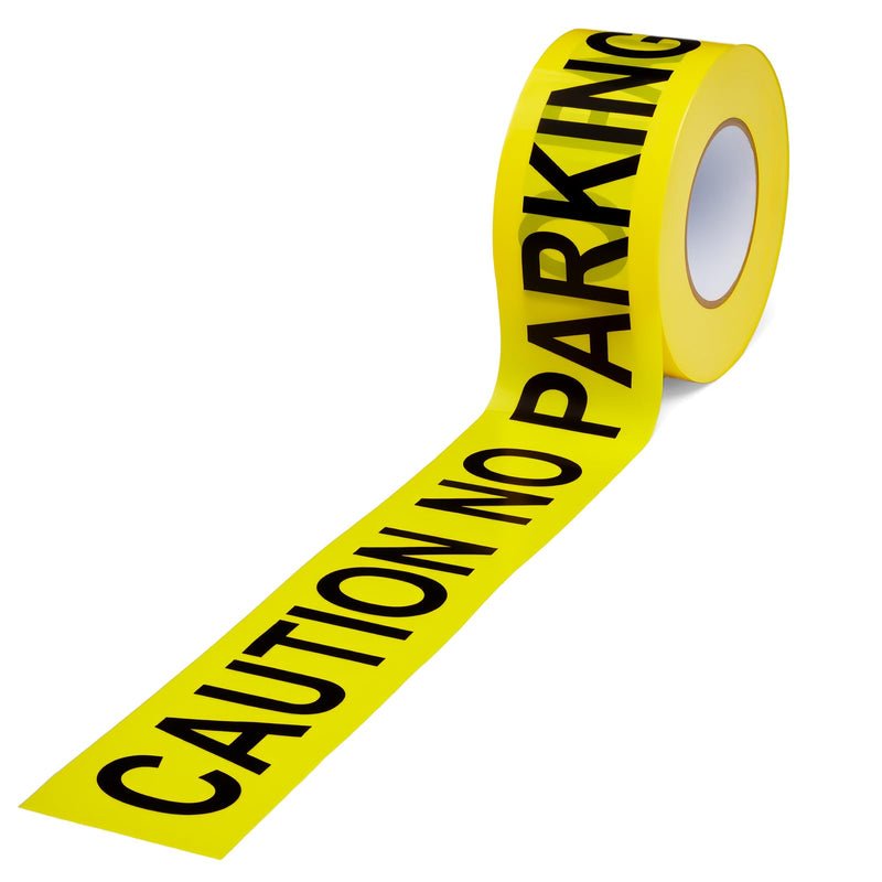 Caution NO Parking Tape – 3 Inch x 1000 Feet | Bright Safety & Hazard Tape with Bold Black Text for Construction, Events, and Dangerous Areas (Caution NO Parking, 1 Pack) CAUTION NO PARKING