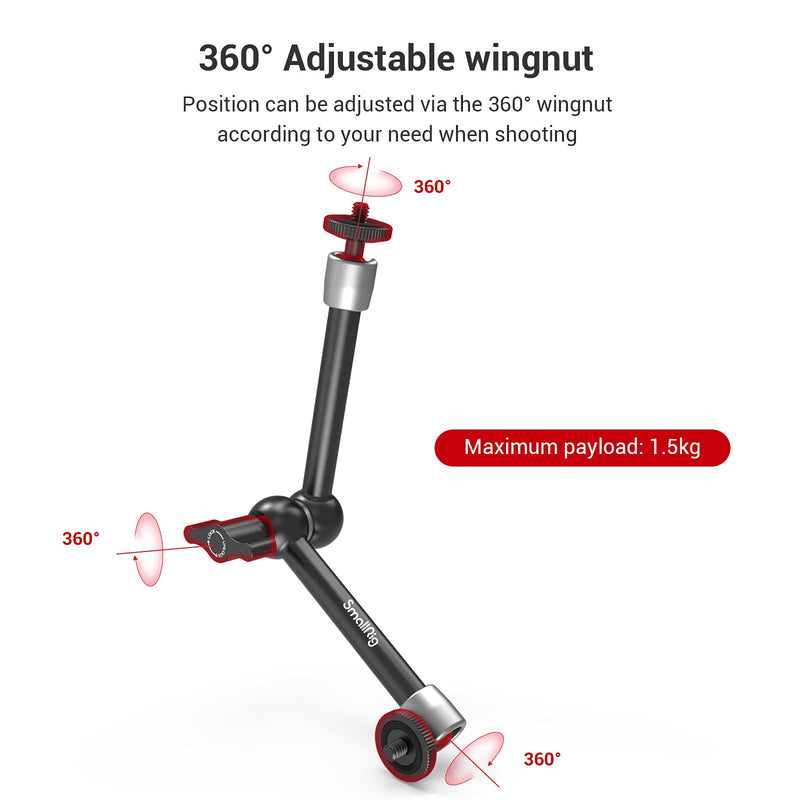 [Australia - AusPower] - SmallRig Clamp w/ 1/4" and 3/8" Thread and 9.8 Inches Adjustable Friction Power Articulating Magic Arm with 1/4" Thread Screw for LCD Monitor/LED Lights - KBUM2732B 