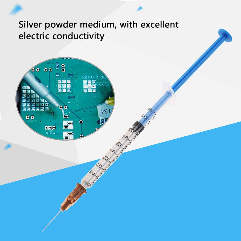 Thermal Paste Silver Conductive Glue Paste, Conductive Silver Adhesives Paint Pen for Keyboard PCB Repair (0.7ml) 0.7ml