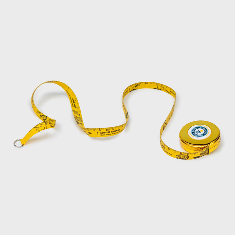 Guinness World Records 2026 - Kids Measuring Tape - Fun Fact 3m Double Sided - Kids Tape Measure - Filled with Silly Facts - Novelty Retractable Tool - Stocking Fillers for Kids - Party Bag Fillers Guinness Measuring Tape