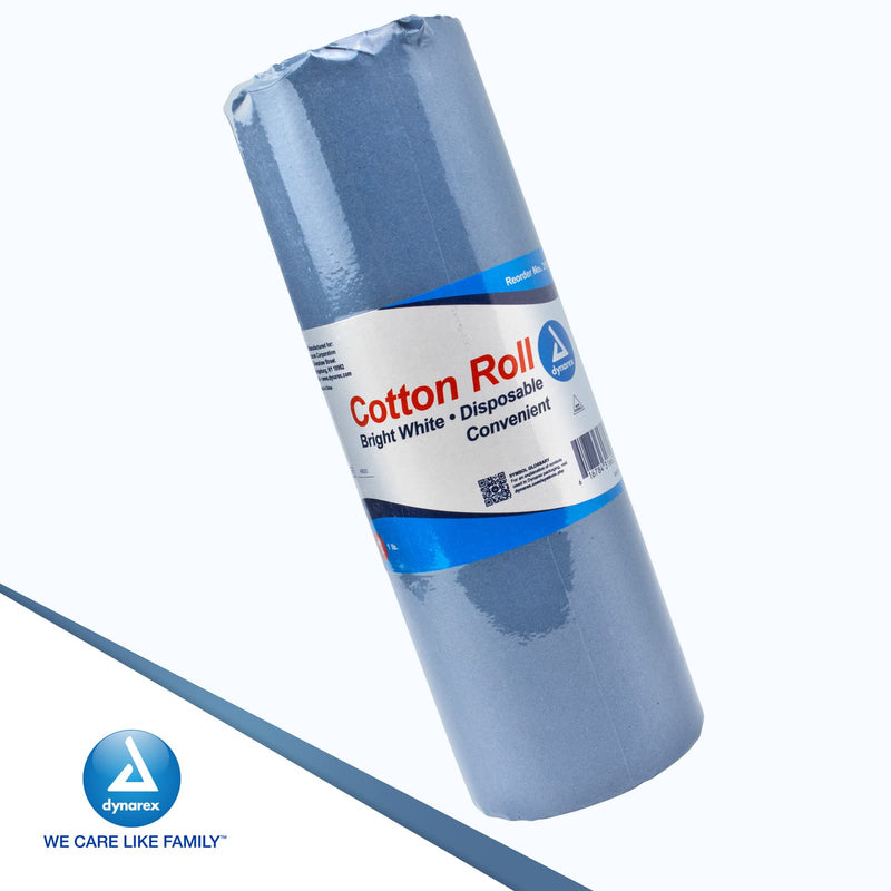 [Australia - AusPower] - Dynarex Cotton Roll – Non-Sterile, Soft and Absorbent Cotton in an Easy to Tear & Use Roll, 1-pound, 12” x 56", White, 1 - Dynarex Cotton Roll 