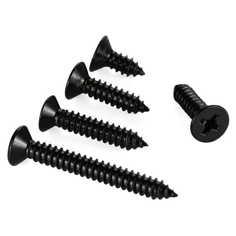 [Australia - AusPower] - 100PCS #4 x 1-1/2" Flat Head Sheet Metal Screws Phillips Drive Wood Screws, Black Oxide 304 Stainless Steel 18-8, Self Tapping 100 #4×1-1/2" (100 pcs) 
