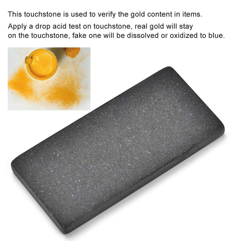 Cryfokt Gold Testing Test Stone with Acid Test Kit for Purity Testing of 10K, 14K, 18K, 22K and 24K, Gold Identification Stone For Testing Jewellery, Coins, Gold, Silver and (Stone)