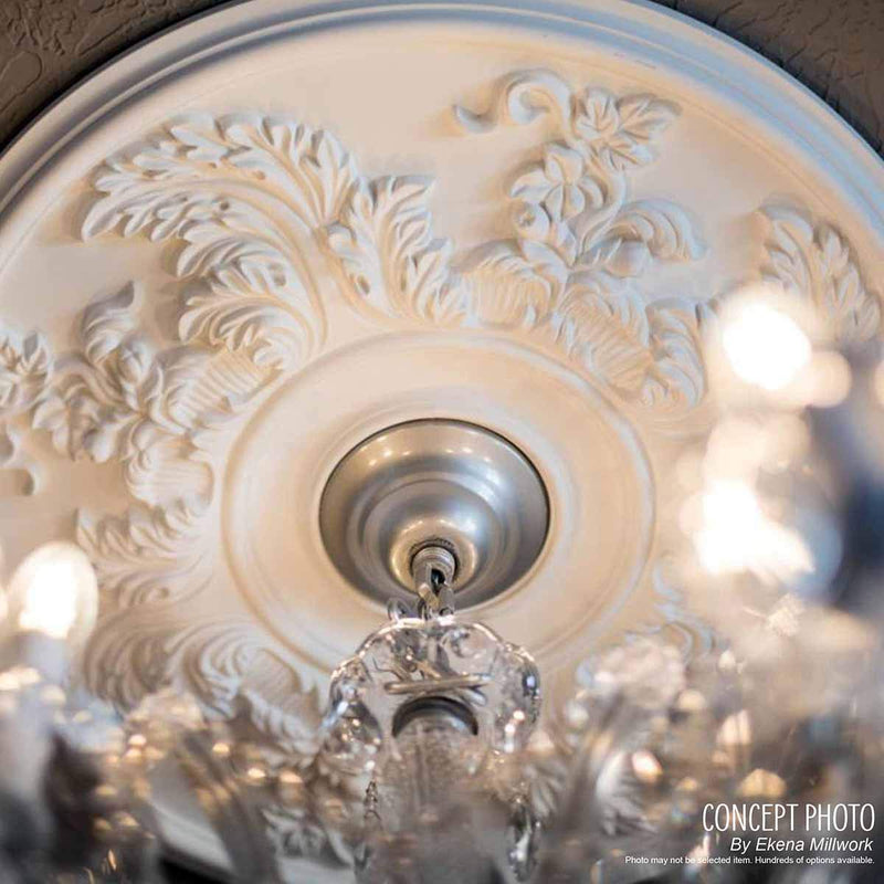 Ekena Millwork CM18GAWHF Granada Ceiling Medallion fits Canopies up to 6 5/8, Witch Hazel Witch Hazel (Flat Finish)