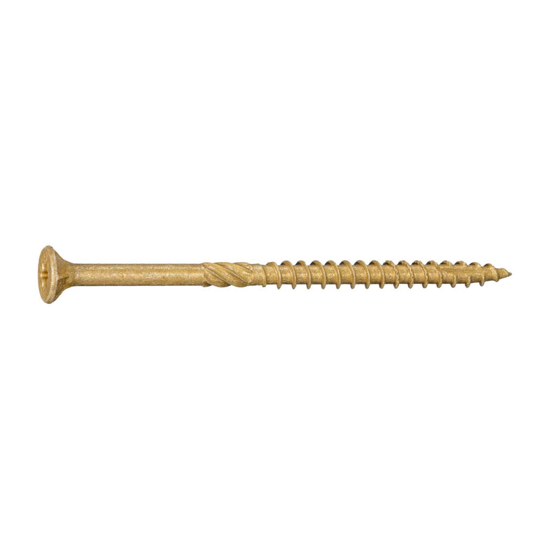 [Australia - AusPower] - #10 x 3-1/2" Saberdrive Tan XL1500 Coated Exterior Star Drive Multi-Purpose Deck Screws 1 LB, Approx. 55 pieces #10 x 3-1/2" 