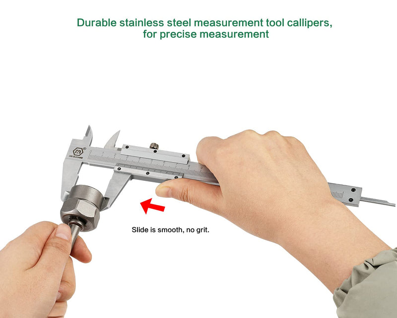 Caliper Analogue 150 mm 6 Inch Stainless Steel Calliper Accuracy 0.02 mm | With 2 mini screwdrivers and 1 storage box